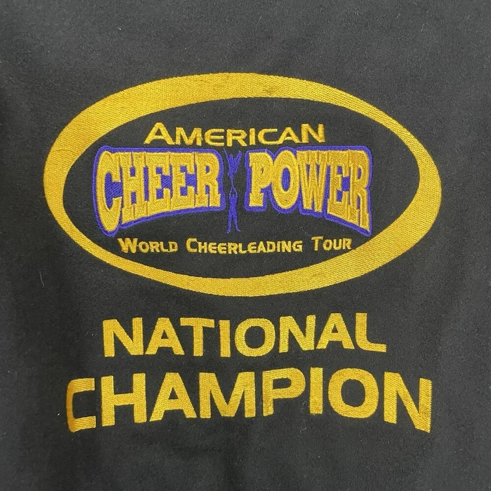 American Cheer Power Wool Leather National Champion Varsity Jacket Size Small S